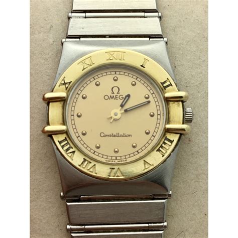 omega womens watch gold|18k gold omega ladies watch.